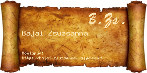 Bajai Zsuzsanna névjegykártya
